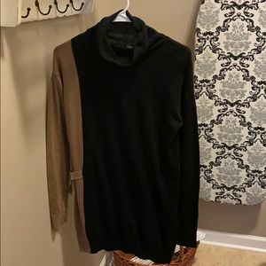 Black and Tan sweater with buckle on side